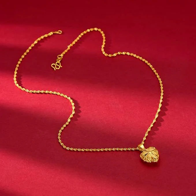 Gold Heart Necklace for Women